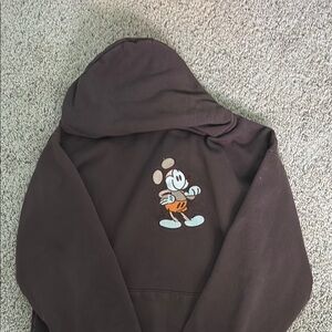 Disney Brown Mickey Mouse Hoodie Sweatshirt